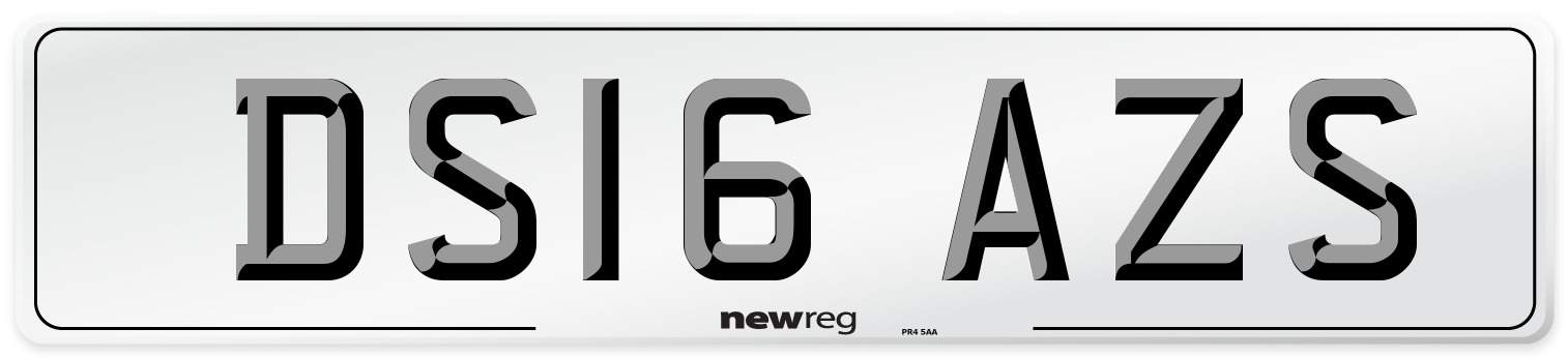 DS16 AZS Number Plate from New Reg